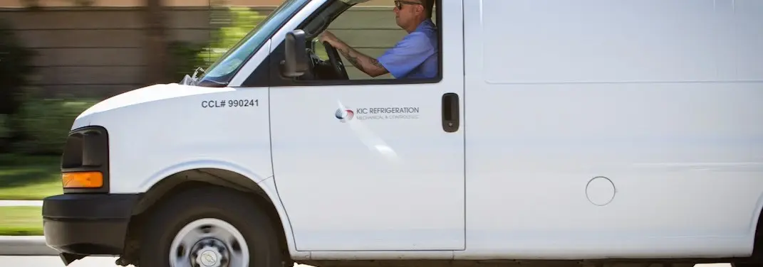 KIC Refrigeration service vehicle serving Thomaston area